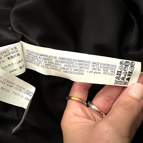 Zara Small Belted Double Breasted Vest Blazer - Black - Picture 12 of 12